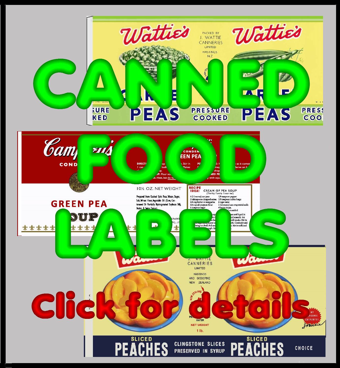 Canned food labels